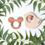 NeemWood Joy Baby Set – Mickey Mouse Teether & Rocking Potato Bird Rattle