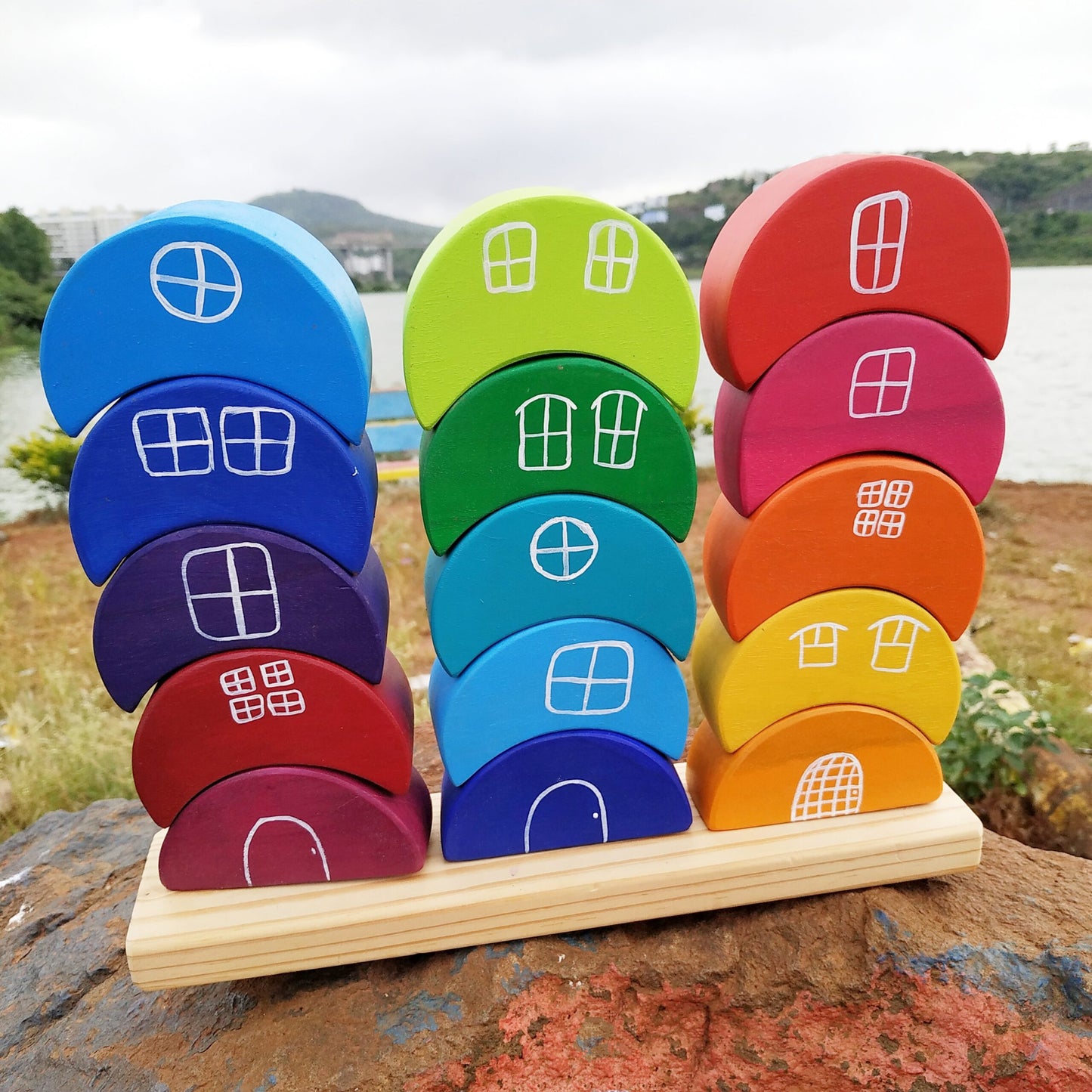 Moon Arch Rainbow Stacker | 15 Pieces