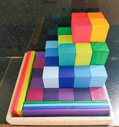Rainbow Layer Pyramid Challenge Game