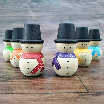 Winter Snowman | 6 Peg Dolls