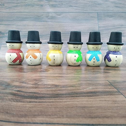 Winter Snowman | 6 Peg Dolls