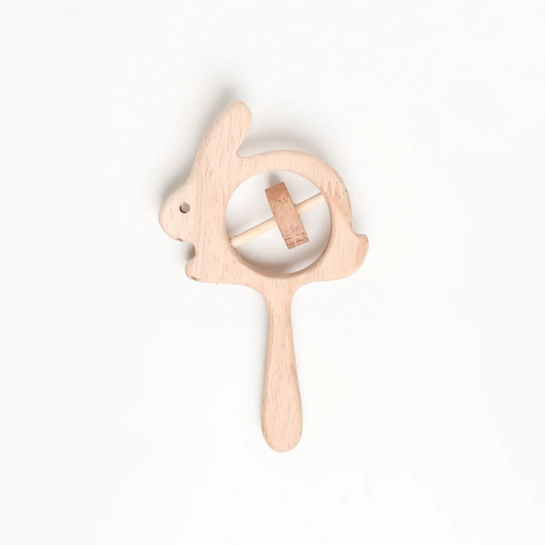 NeemWood Unicorn Teether, Rabbit Rattle & Racing Red Bus Toy [3 Pieces]